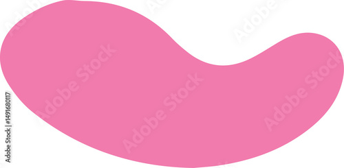 Pale Goldenrod or Organic Abstract Blob Shape in Pastel Pink Color Isolated PNG background