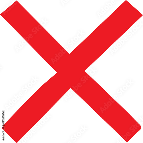 red cross mark Isolated PNG background