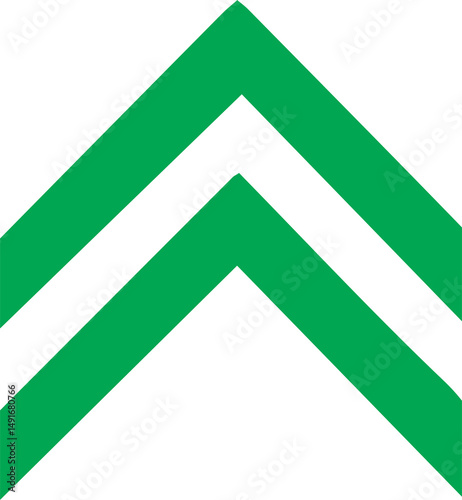 Double Up Arrow Green Icon – Vector Fast Forward Symbol isolated PNG background
