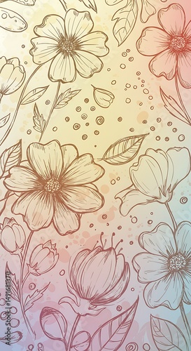 Wallpaper Mural Pastel Bloom Symphony Torontodigital.ca