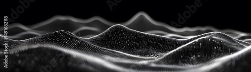 Wallpaper Mural Abstract grayscale digital landscape design. Torontodigital.ca