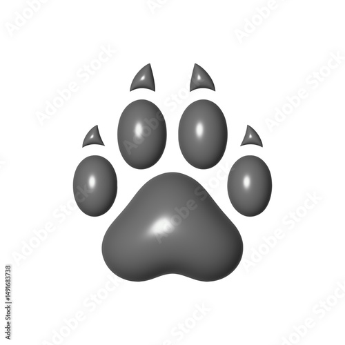 Feline paw print icon symbolizing luck in a playing card game