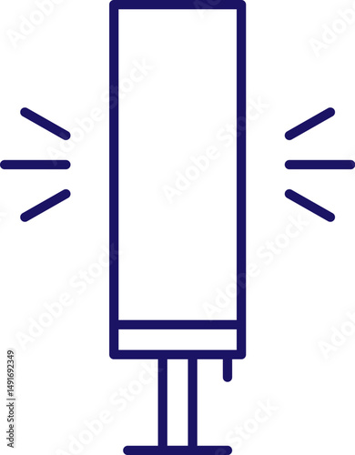 Floor Lamp Thin Isolated Icon for Web Sites, Books, Cards, Apps