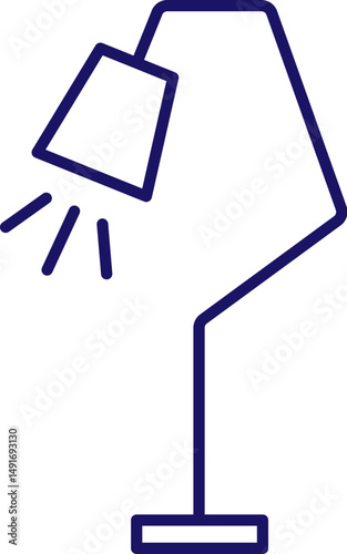 Line image of Table Lamp for Graphics, Concept, Apps