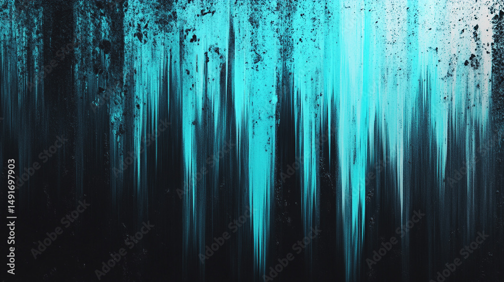 Fototapeta premium Gra Black Striking And Charcoal Vibrant Cyan Gradient Donzb