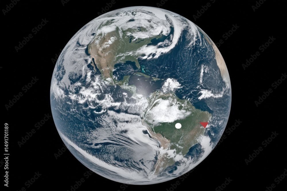 Obraz premium Earth overview global perspective nature environment satellite imagery planetary view science concept