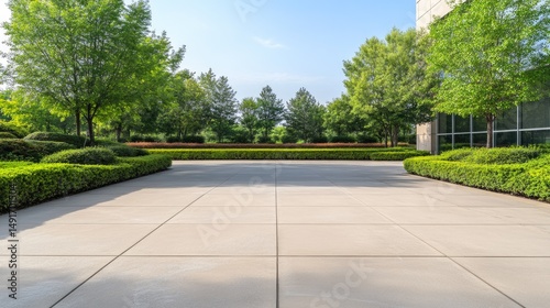 Wallpaper Mural Urban green space with paved pathway and manicured vegetation on sunny day Torontodigital.ca