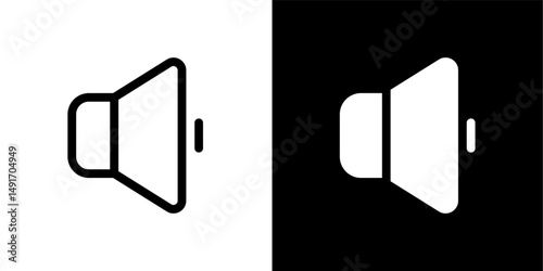 Medium Volume Speaker Icon - Adjusting Sound Level