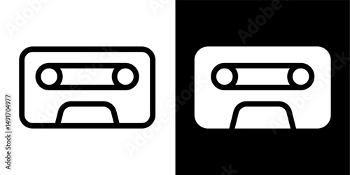 Cassette Tape Icon - Retro Audio, Music, Vintage Media