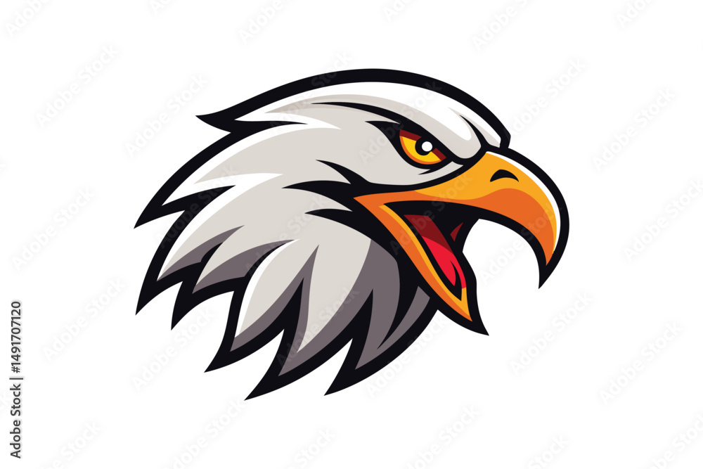 Obraz premium Eagle Head mascot isolated on a white background