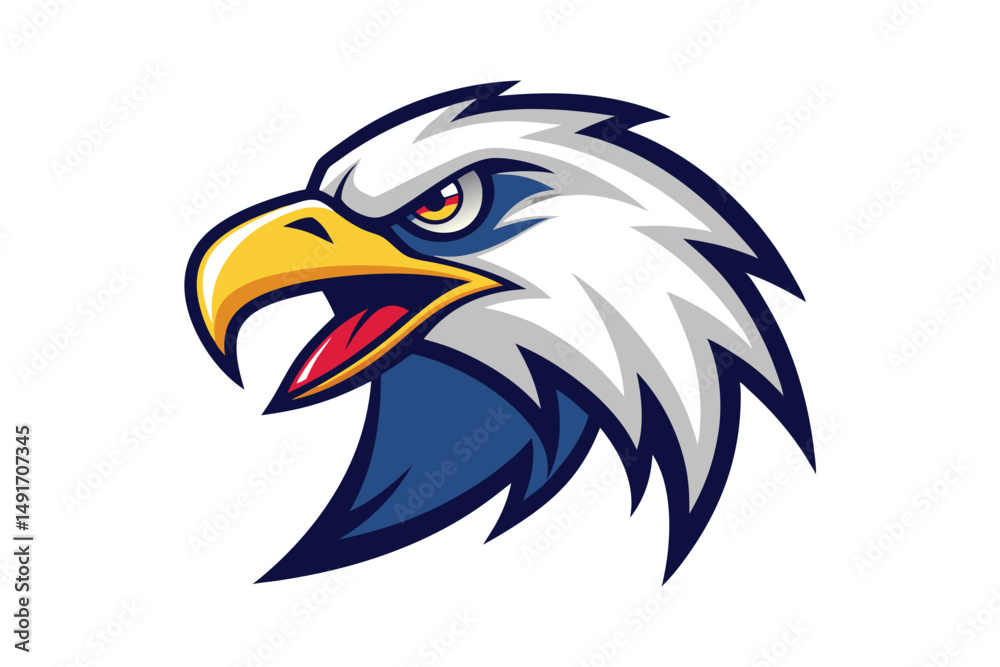 Fototapeta premium Eagle Head mascot isolated on a white background