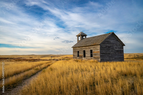 Old School House in the Fall. Simpson, Montana. Oct 22 2023 Copyright Brian Zurek