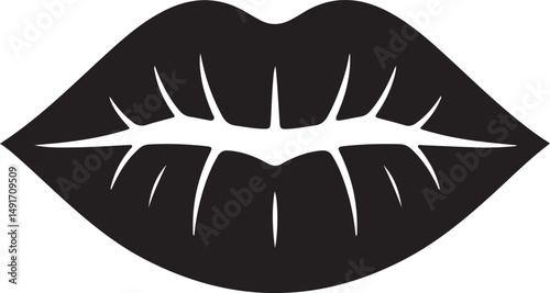 Lips Silhouette - Simple Mouth Vector 2