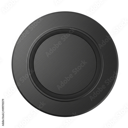 Dark Round Speaker Audio Music Sound System Device Technology