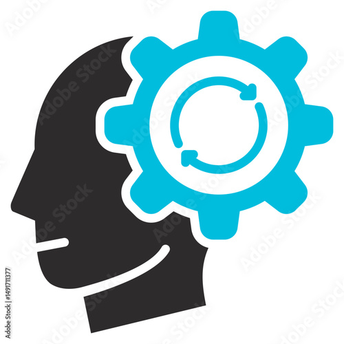 Behavior Glyph Blue Grey Icon