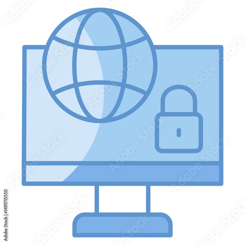 Network Security Icon Element For Design