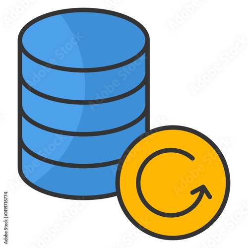 Backup And Recovery Icon Element For Design