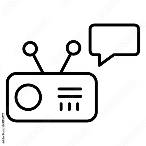Digital Marketing Line Symbol