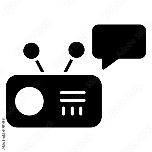 Digital Marketing Glyph Symbol Icon