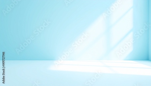 A clean and elegant minimalistic abstract background in soft light blue sets a serene and sophisticated tone, perfect for product presentations or visual branding.