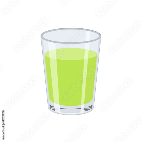 Light Green Juice In Transparent Glass