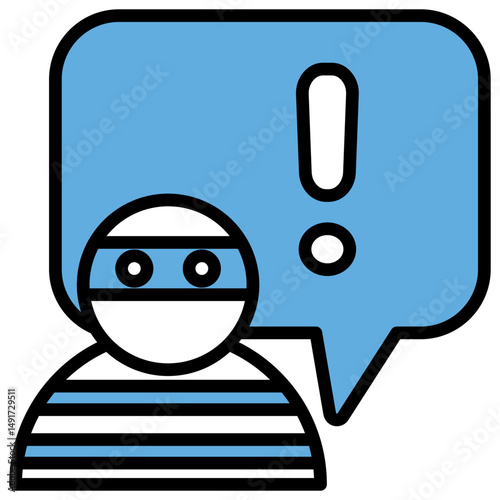 Fraud Blue Black Icon
