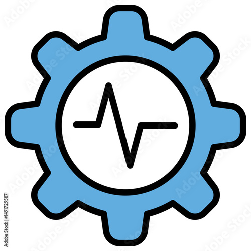 Activity Blue Black Icon