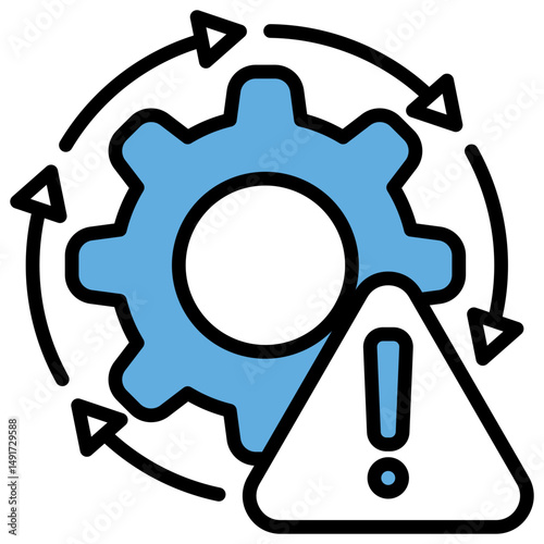 Abnormal Blue Black Icon
