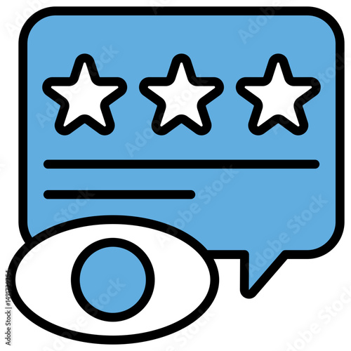 Review Blue Black Icon