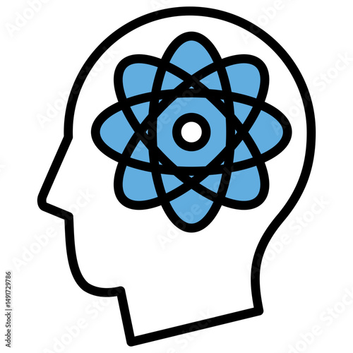 Intelligence Blue Black Icon