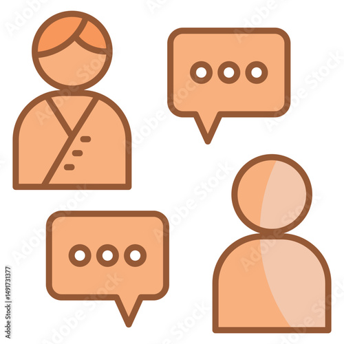 Talk Therapy Icon Element For Design