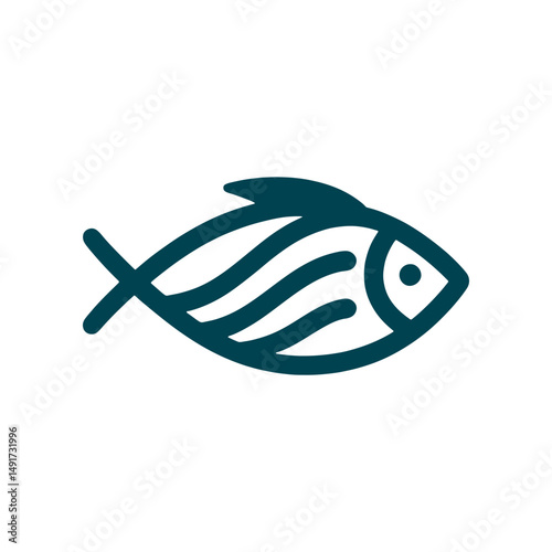 fish vector illustration logo design
