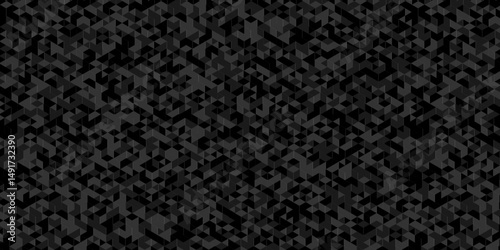 Geometric minimal element vector seamless technology gray and black background. Abstract geometric pattern gray Polygon Mosaic triangle business and corporate background.