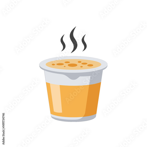 Orange Yogurt Cup Illustration