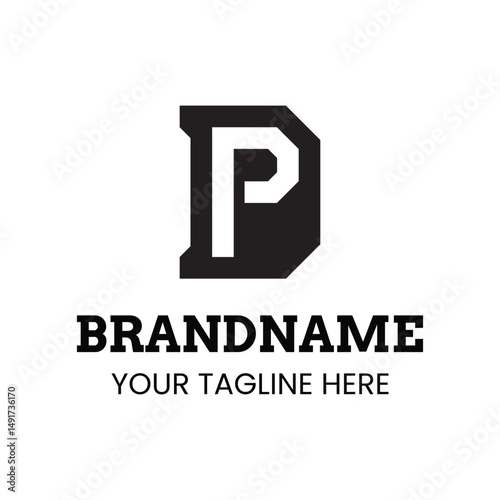 Letters DP Monogram Logo, suitable for any brand with PD or DP initials