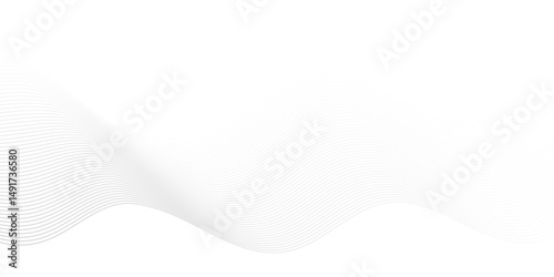 Abstract flow white blend waves lines and technology background. Modern white flowing wave lines and glowing moving lines. Futuristic technology and sound wave lines background.