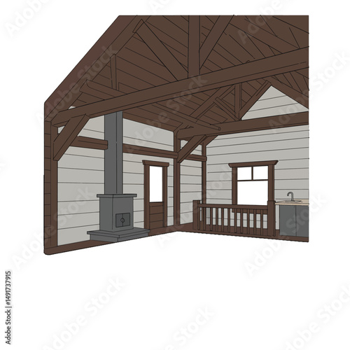 Rustic Interior Design Of A Barn-Style Home