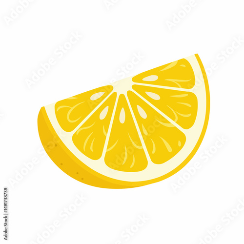 A vibrant citrus slice fills the lower corner with bold yellow and creamy white tones