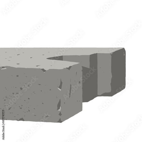 Gray Concrete Block Section