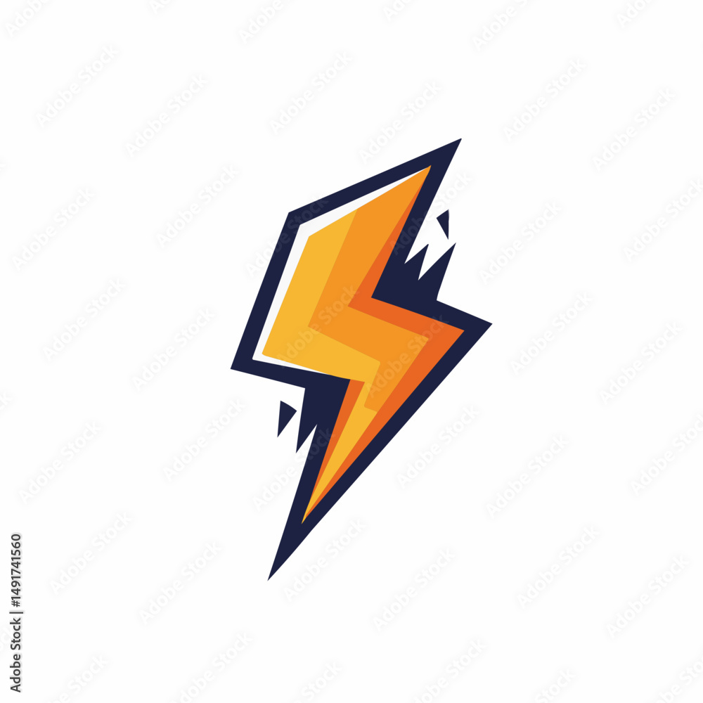 Graphic element shows orange, white and navy sharp geometric shapes on a white field Graphic element shows orange, white and navy sharp geometric shapes on a white field