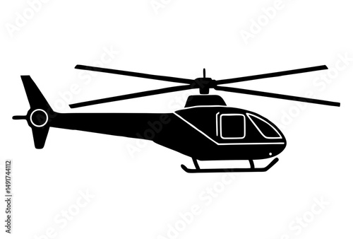 helicopter  silhouette vector