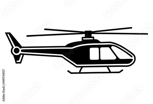 helicopter  silhouette vector