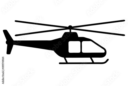 helicopter  silhouette vector