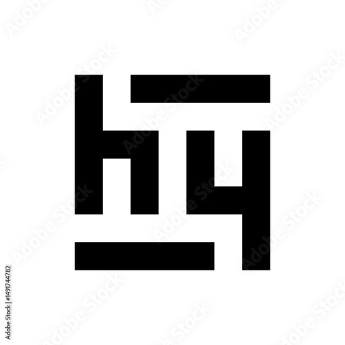 HY or HH creative monogram logo design
