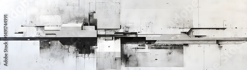 Wallpaper Mural Abstract grayscale architectural composition. Torontodigital.ca