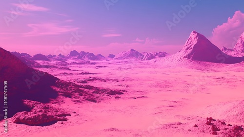 Pink desert landscape