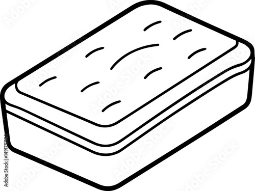 soap outline vector and illustration, coloring book page