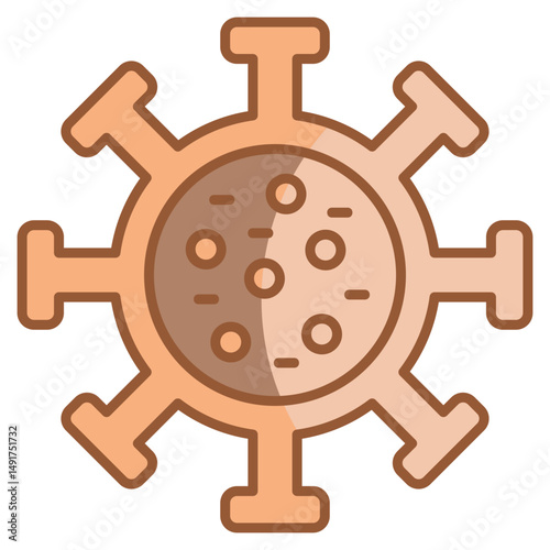 Virus Structure Icon Element For Design