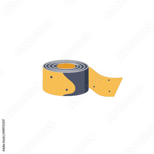 Rolled Up Adhesive Tape Illustration