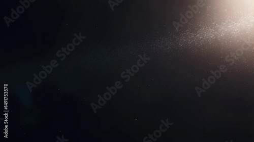 Dark ambient background with glowing particles, dark blue and brown colors, with light effects and soft glowing dots as stars and glitter.